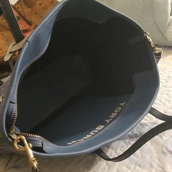 Tory burch Blue Gemini  link tote Canvas - Picture 9 of 13